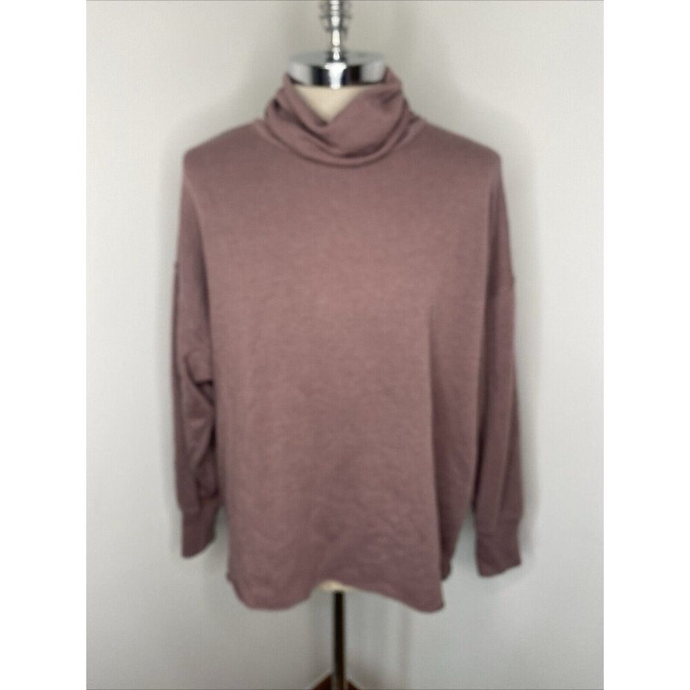 Aerie PurpleTurtleneck Pullover Tunic Crewneck Womens Sz L Long Sleeve Shirt